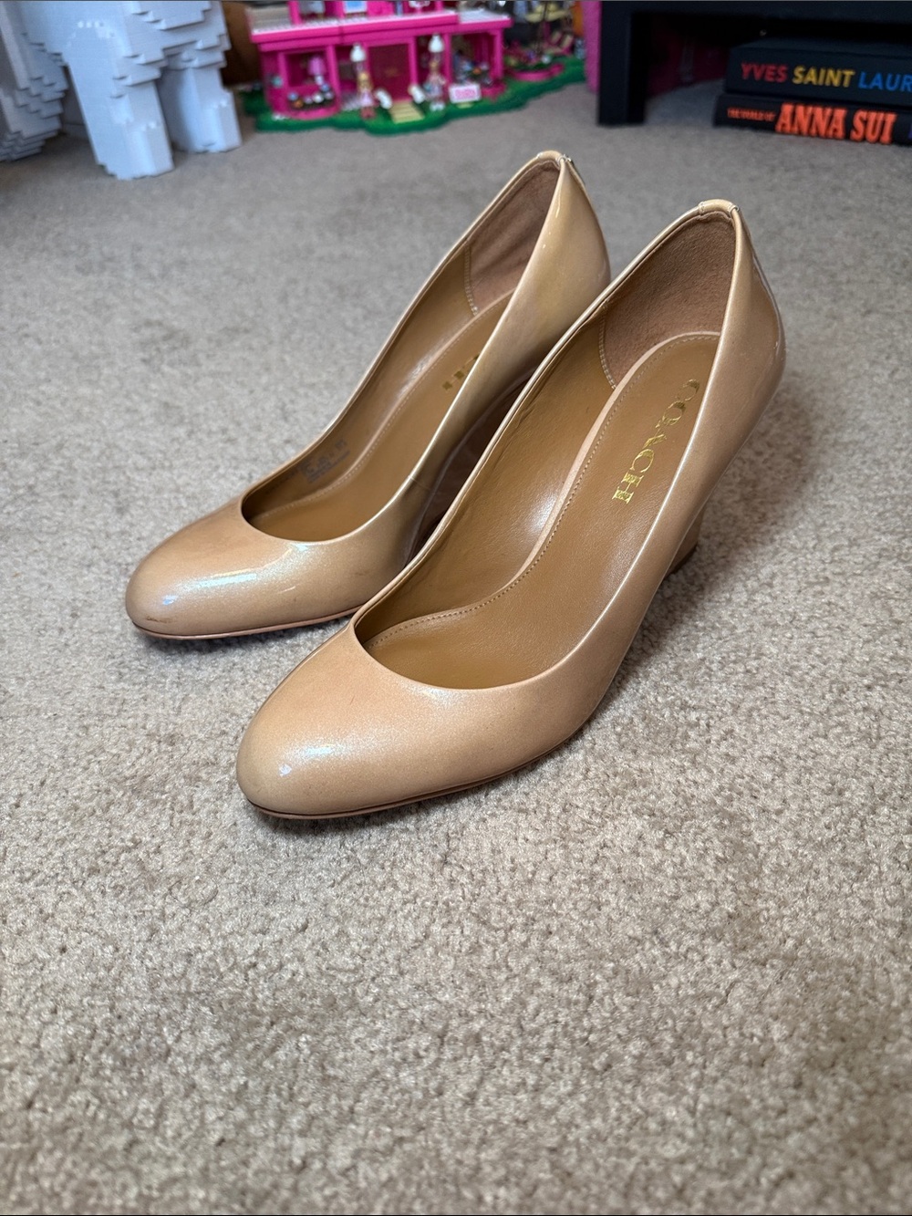 Coach Nude Wedge Heels